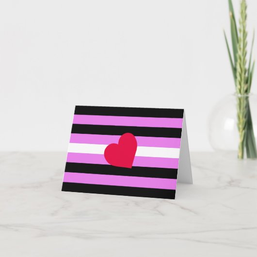Leren Meisje Pride Vlag Bedankkaart (Voorkant)