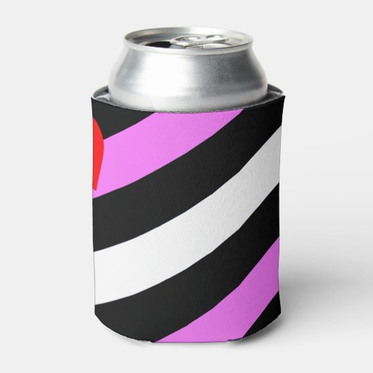 Leren Meisje Pride Vlag Blikjeskoeler (Blikje Voorkant)