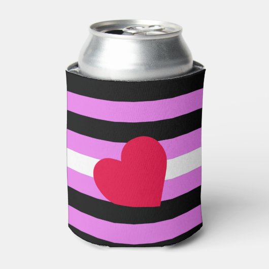 Leren Meisje Pride Vlag Blikjeskoeler (Blikje Voorkant)