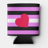Leren Meisje Pride Vlag Blikjeskoeler (Voorkant)
