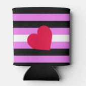Leren Meisje Pride Vlag Blikjeskoeler (Achterkant)
