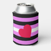 Leren Meisje Pride Vlag Blikjeskoeler (Blikje Achterkant)