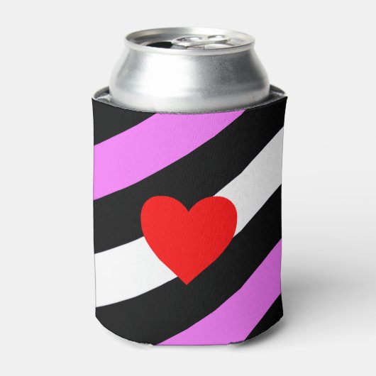 Leren Meisje Pride Vlag Blikjeskoeler (Blikje Voorkant)