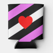 Leren Meisje Pride Vlag Blikjeskoeler (Voorkant)