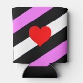 Leren Meisje Pride Vlag Blikjeskoeler (Achterkant)
