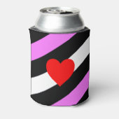 Leren Meisje Pride Vlag Blikjeskoeler (Blikje Achterkant)