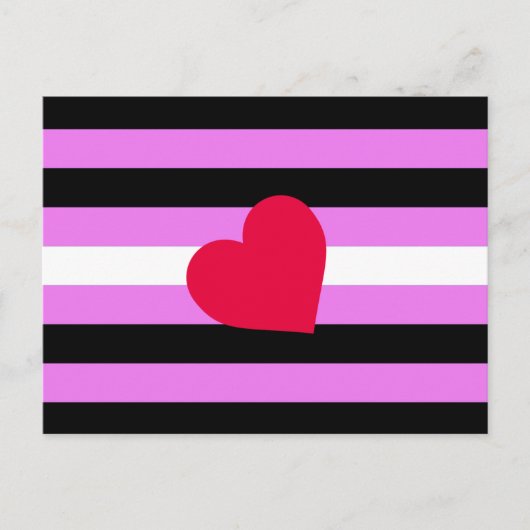 Leren Meisje Pride Vlag Briefkaart (Voorkant)