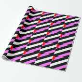 Leren Meisje Pride Vlag Cadeaupapier (Uitgerold)
