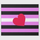 Leren Meisje Pride Vlag Cadeaupapier (Vlak)