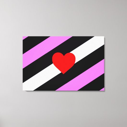 Leren Meisje Pride Vlag Canvas Afdruk (Voorkant)