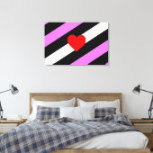 Leren Meisje Pride Vlag Canvas Afdruk (Insitu (Slaapkamer))