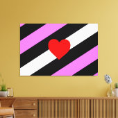 Leren Meisje Pride Vlag Canvas Afdruk (Insitu (Woonkamer))