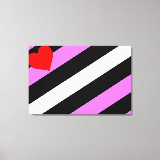 Leren Meisje Pride Vlag Canvas Afdruk (Voorkant)