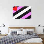 Leren Meisje Pride Vlag Canvas Afdruk (Insitu (Slaapkamer))