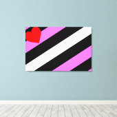 Leren Meisje Pride Vlag Canvas Afdruk (Insitu (Houten vloer))