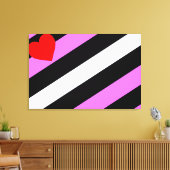 Leren Meisje Pride Vlag Canvas Afdruk (Insitu (Woonkamer))