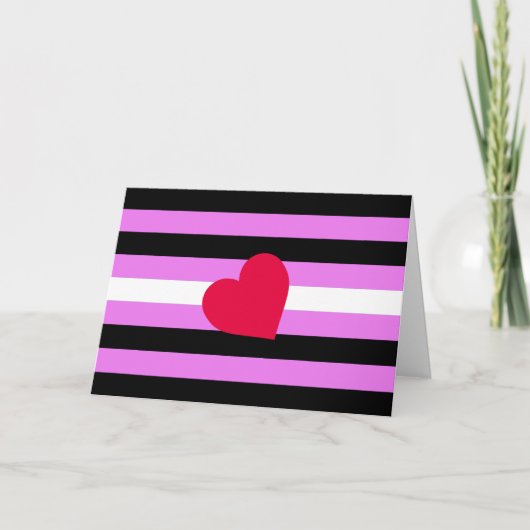 Leren Meisje Pride Vlag Feestdagen Kaart (Voorkant)