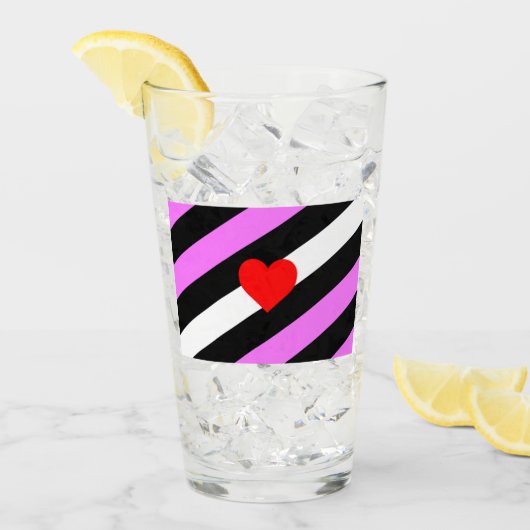 Leren Meisje Pride Vlag Glas (Voorkant ijs)