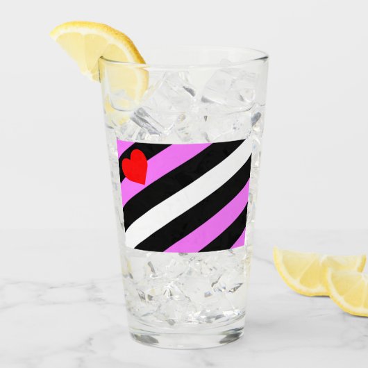 Leren Meisje Pride Vlag Glas (Voorkant ijs)