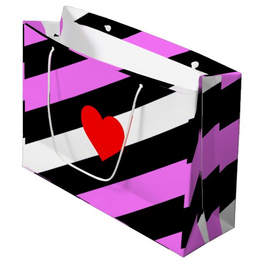 Leren Meisje Pride Vlag Groot Cadeauzakje (Voorkant Gekanteld)