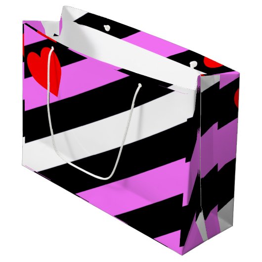 Leren Meisje Pride Vlag Groot Cadeauzakje (Voorkant Gekanteld)