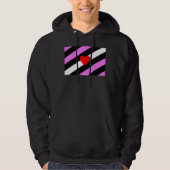 Leren Meisje Pride Vlag Hoodie (Voorkant)