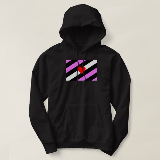 Leren Meisje Pride Vlag Hoodie (Design voorkant)