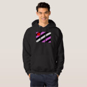 Leren Meisje Pride Vlag Hoodie (Voorkant volledig)