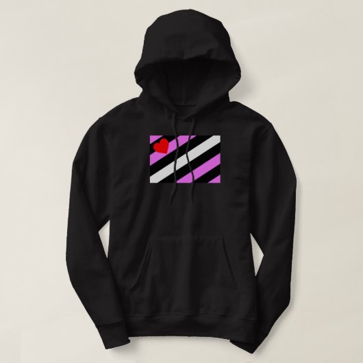 Leren Meisje Pride Vlag Hoodie (Design voorkant)