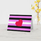 Leren Meisje Pride Vlag Kaart (Gele Bloem)
