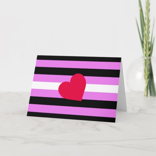 Leren Meisje Pride Vlag Kaart (Voorkant)
