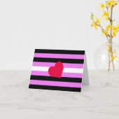 Leren Meisje Pride Vlag Kaart (Gele Bloem)