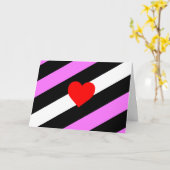 Leren Meisje Pride Vlag Kaart (Gele Bloem)