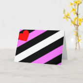 Leren Meisje Pride Vlag Kaart (Gele Bloem)