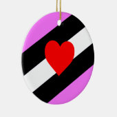 Leren Meisje Pride Vlag Keramisch Ornament (Rechts)