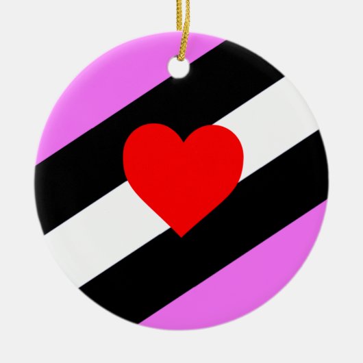 Leren Meisje Pride Vlag Keramisch Ornament (Voorkant)