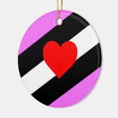 Leren Meisje Pride Vlag Keramisch Ornament (Links)