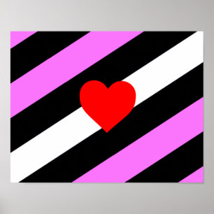 Leren Meisje Pride Vlag Poster