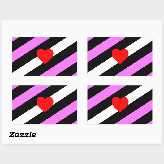 Leren Meisje Pride Vlag Rechthoekige Sticker (Vel)