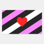 Leren Meisje Pride Vlag Rechthoekige Sticker (Voorkant)