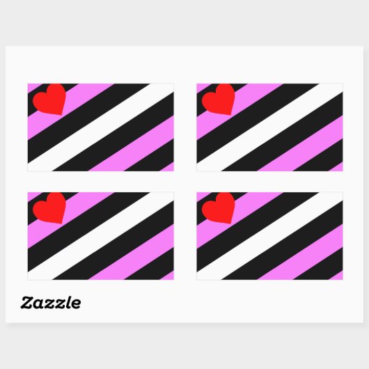Leren Meisje Pride Vlag Rechthoekige Sticker (Vel)