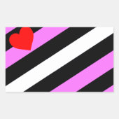 Leren Meisje Pride Vlag Rechthoekige Sticker (Voorkant)