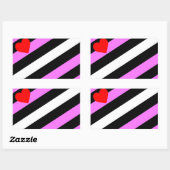 Leren Meisje Pride Vlag Rechthoekige Sticker (Vel)