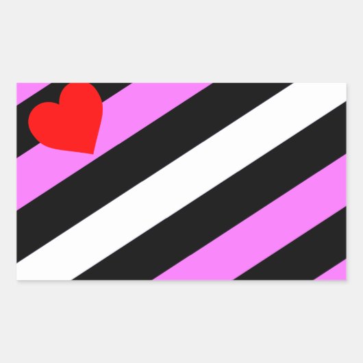 Leren Meisje Pride Vlag Rechthoekige Sticker (Voorkant)