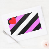 Leren Meisje Pride Vlag Rechthoekige Sticker (Envelop)