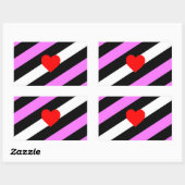 Leren Meisje Pride Vlag Rechthoekige Sticker (Vel)