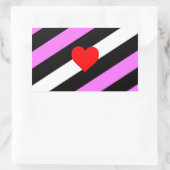 Leren Meisje Pride Vlag Rechthoekige Sticker (Tas)