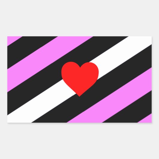 Leren Meisje Pride Vlag Rechthoekige Sticker (Voorkant)