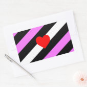 Leren Meisje Pride Vlag Rechthoekige Sticker (Envelop)