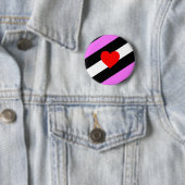 Leren Meisje Pride Vlag Ronde Button 5,7 Cm (In situ)